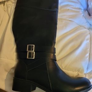 Women's Arizona Black Knee Boots US 9.5 Wide Calf
